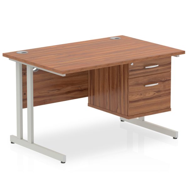 Pulse 1800mm Cable Managed Straight Desk With Single Fixed Pedestal - Image 30