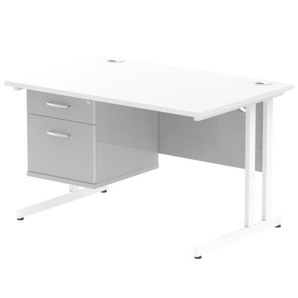 Pulse 1200mm Cantilever Straight Desk With Single Fixed Pedestal - Image 11