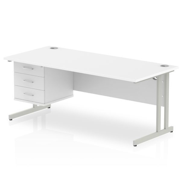 Pulse 1800mm Cantilever Straight Desk With Single Fixed Pedestal - Image 43