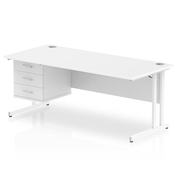 Pulse 1800mm Cantilever Straight Desk With Single Fixed Pedestal - Image 21