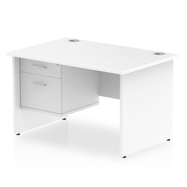 Pulse 1200mm Panel End Straight Desk With Single Fixed Pedestal - Image 24