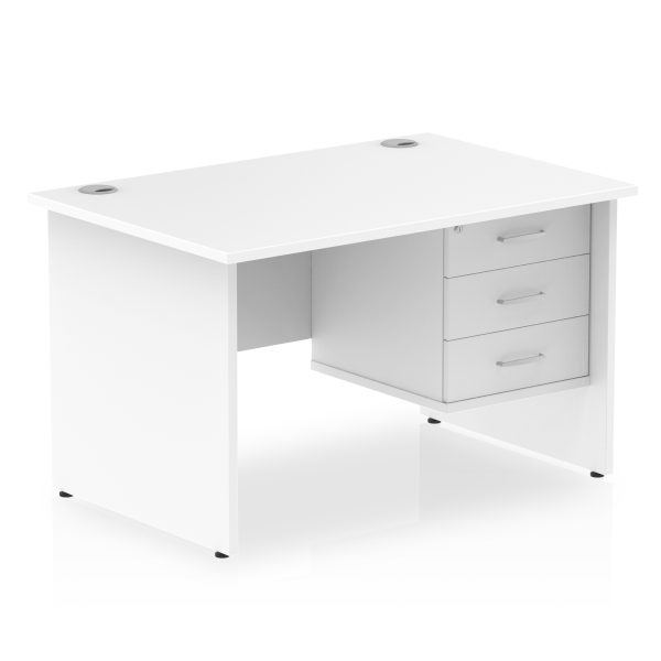 Pulse 1200mm Panel End Straight Desk With Single Fixed Pedestal - Image 27