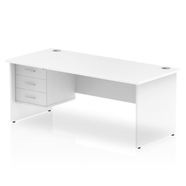 Pulse 1800mm Panel End Straigh Desk With Single Fixed Pedestal - Image 29
