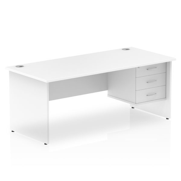Pulse 1800mm Panel End Straigh Desk With Single Fixed Pedestal - Image 30