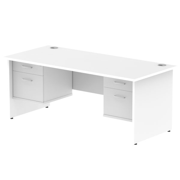 Pulse 1800mm Panel End Straight Desk With Two Fixed Pedestal - Image 32