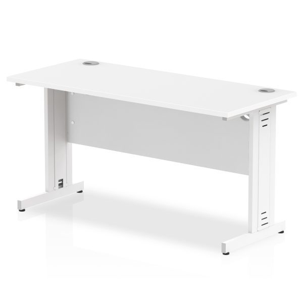 Pulse 1400mm Slimline Desk Cable Managed Leg - Image 12
