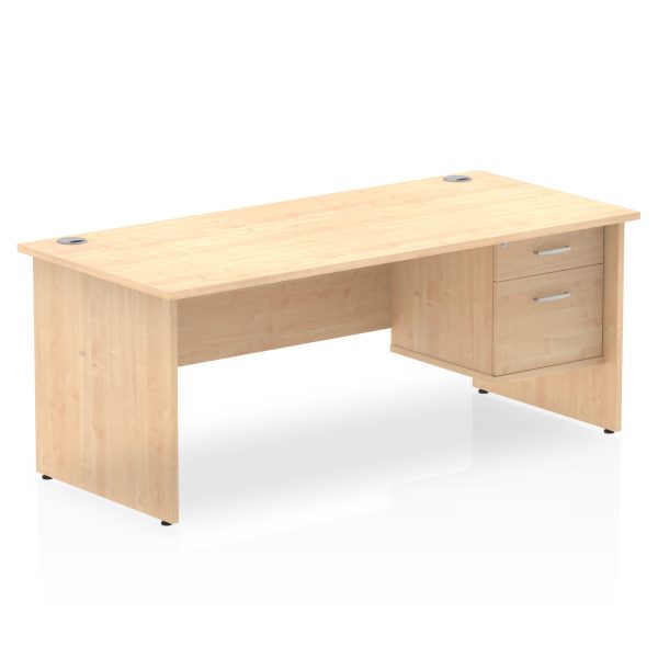 Pulse 1800mm Panel End Straigh Desk With Single Fixed Pedestal - Image 12