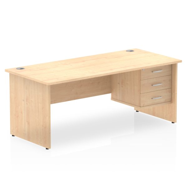 Pulse 1800mm Panel End Straigh Desk With Single Fixed Pedestal - Image 14