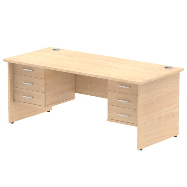 Pulse 1800mm Panel End Straight Desk With Two Fixed Pedestal - Image 15