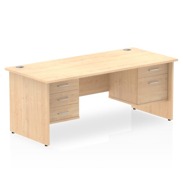 Pulse 1800mm Panel End Straight Desk With Two Fixed Pedestal - Image 17