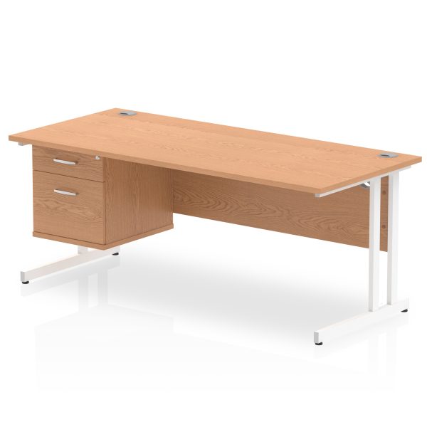 Pulse 1800mm Cantilever Straight Desk With Single Fixed Pedestal - Image 11