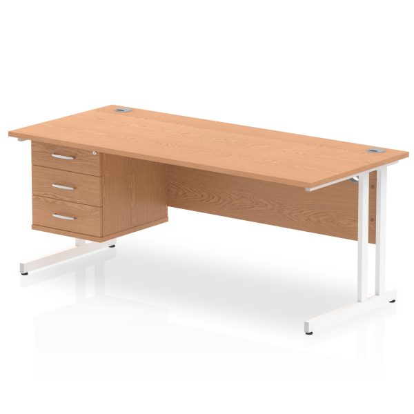 Pulse 1800mm Cantilever Straight Desk With Single Fixed Pedestal - Image 13