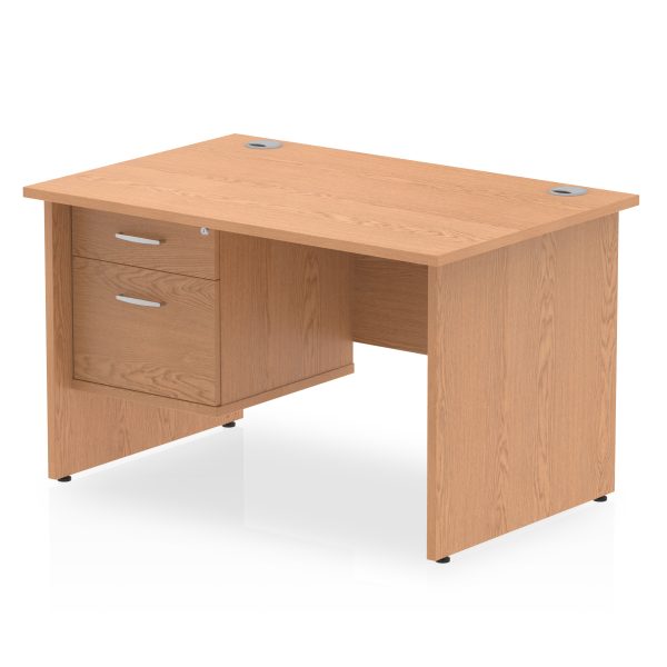 Pulse 1200mm Panel End Straight Desk With Single Fixed Pedestal - Image 12