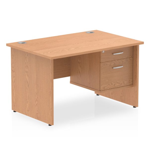 Pulse 1200mm Panel End Straight Desk With Single Fixed Pedestal - Image 13