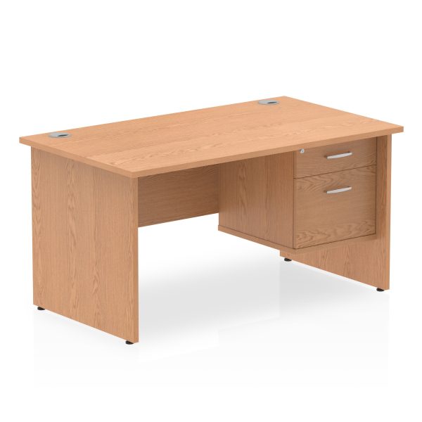 Pulse 1400mm Panel End Straight Desk With Single Fixed Pedestal - Image 16