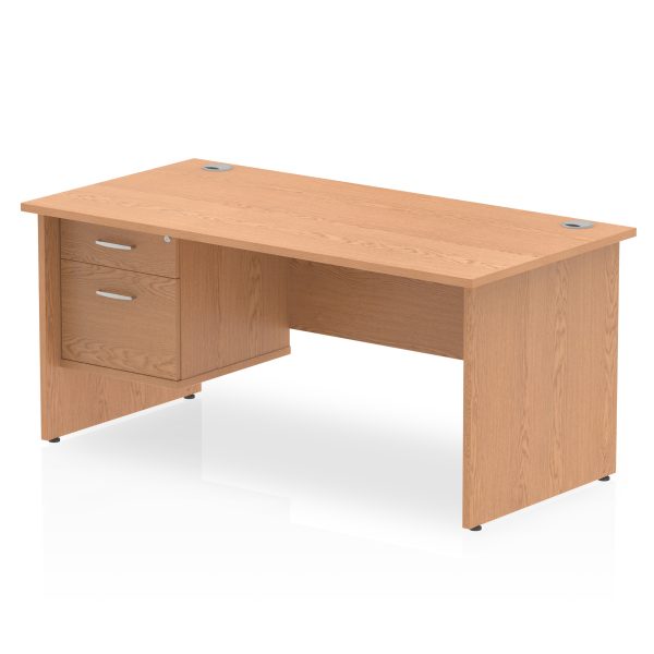 Pulse 1600mm Panel End Straight Desk With Single Fixed Pedestal - Image 15