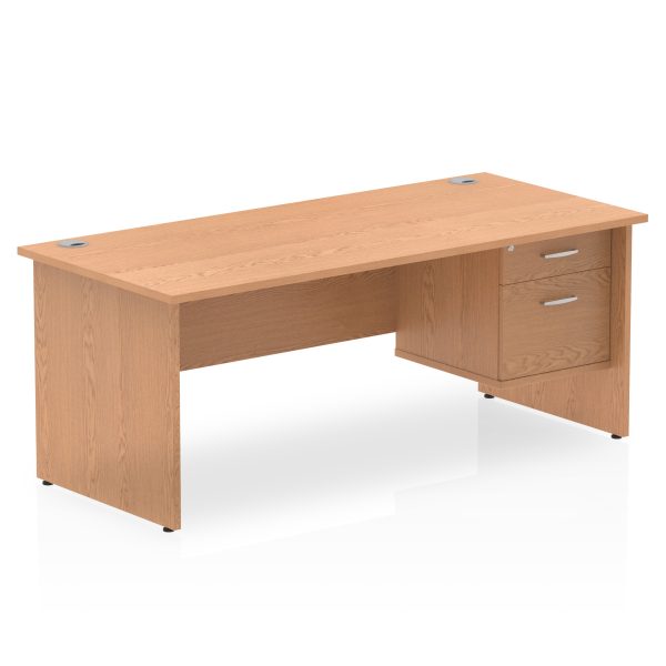 Pulse 1800mm Panel End Straigh Desk With Single Fixed Pedestal - Image 16