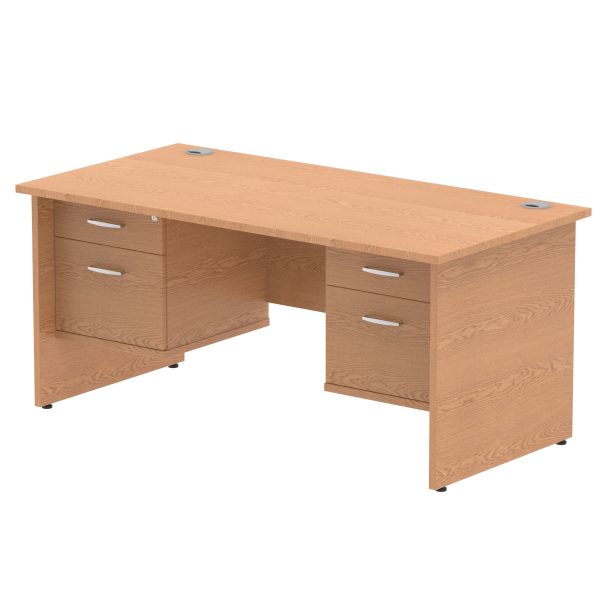 Pulse 1600mm Panel End Straight Desk With Two Fixed Pedestal - Image 17