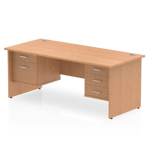 Pulse 1600mm Panel End Straight Desk With Two Fixed Pedestal - Image 19