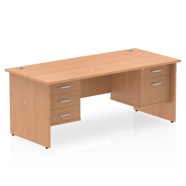 Pulse 1600mm Panel End Straight Desk With Two Fixed Pedestal - Image 20