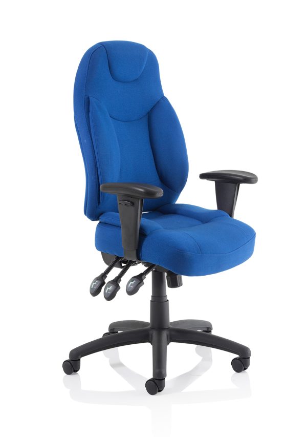 Galaxy Medium Back Task Operator Office Chair with Adjustable Arms - Image 3