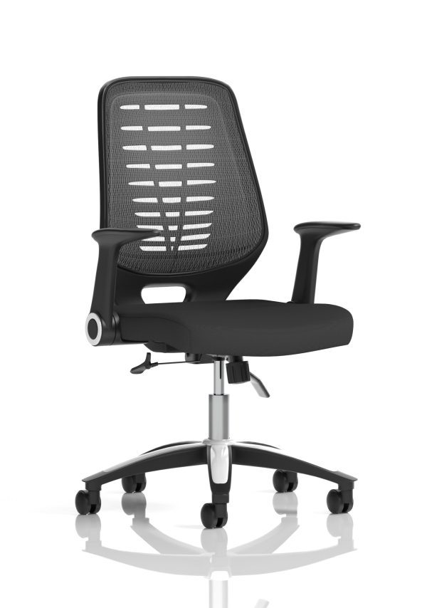 Relay Medium Mesh Back Task Operator Office Chair with Arms - Image 21