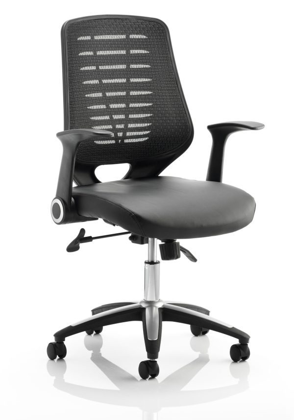 Relay Medium Mesh Back Task Operator Office Chair with Arms - Image 3