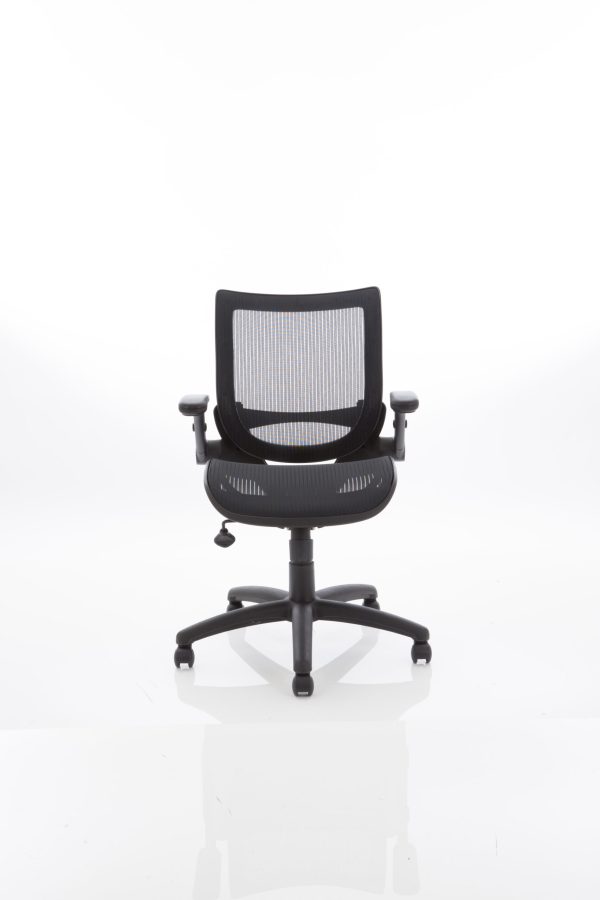 Fuller Medium Mesh Back Task Operator Office Chair with Folding Arms - Image 2
