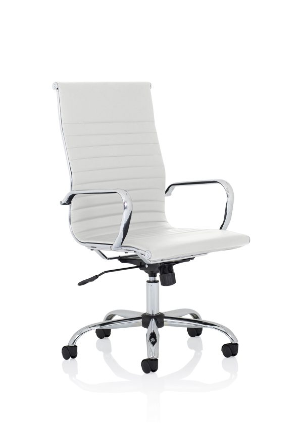 Nanna Black Leather Executive Office Chair with Arms - Image 4
