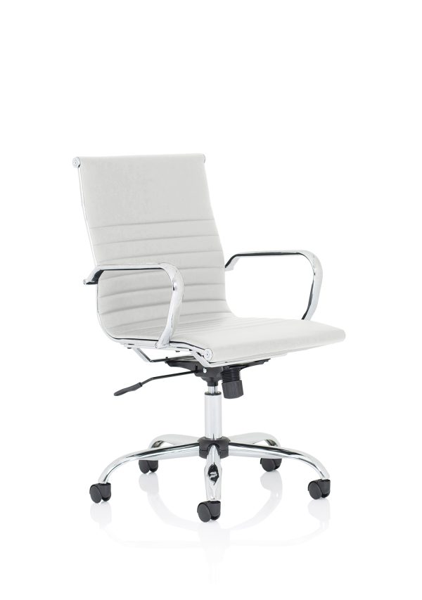 Nanna Black Leather Executive Office Chair with Arms - Image 2