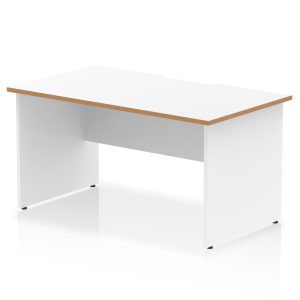 Pulse Scalloped Edge 1400mm Straight Desk Panel End Leg