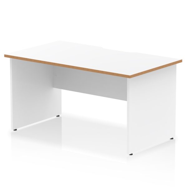 Pulse Scalloped Edge 1400mm Straight Desk Panel End Leg