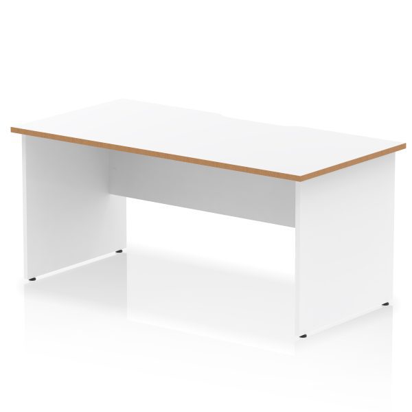 Pulse Scalloped Edge 1600mm Straight Desk Panel End Leg