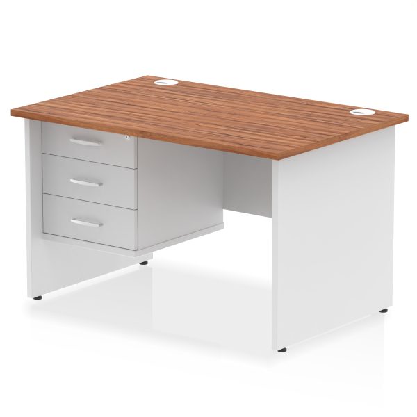 Pulse 1200mm Panel End Straight Desk With Single Fixed Pedestal - Image 23