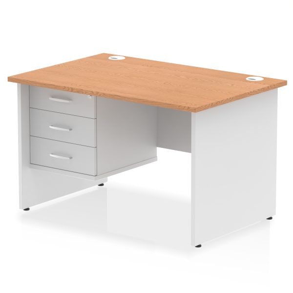 Pulse 1200mm Panel End Straight Desk With Single Fixed Pedestal - Image 17