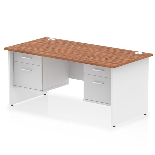 Pulse 1600mm Panel End Straight Desk With Two Fixed Pedestal - Image 28