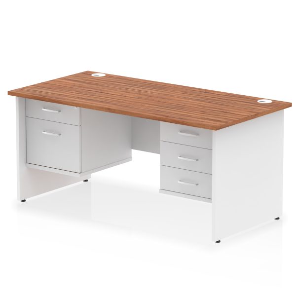 Pulse 1600mm Panel End Straight Desk With Two Fixed Pedestal - Image 30