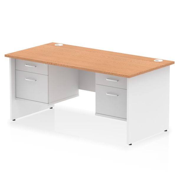 Pulse 1600mm Panel End Straight Desk With Two Fixed Pedestal - Image 21