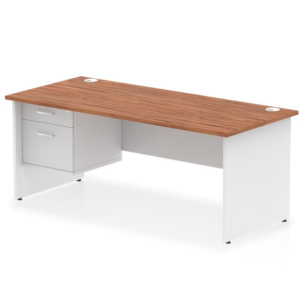 Pulse 1800mm Panel End Straigh Desk With Single Fixed Pedestal - Image 25