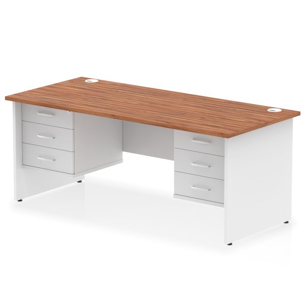 Pulse 1800mm Panel End Straight Desk With Two Fixed Pedestal - Image 30