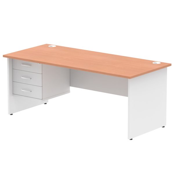 Pulse 1800mm Panel End Straigh Desk With Single Fixed Pedestal - Image 6