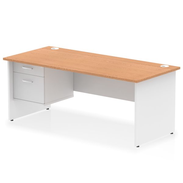 Pulse 1800mm Panel End Straigh Desk With Single Fixed Pedestal - Image 19