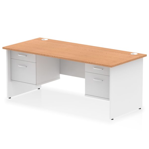 Pulse 1800mm Panel End Straight Desk With Two Fixed Pedestal - Image 22