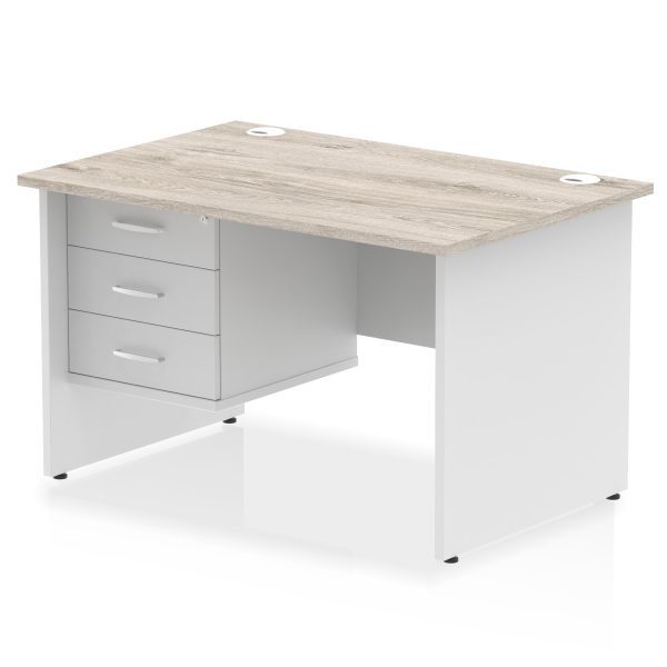 Pulse 1200mm Panel End Straight Desk With Single Fixed Pedestal - Image 8