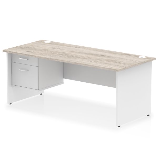 Pulse 1800mm Panel End Straigh Desk With Single Fixed Pedestal - Image 9