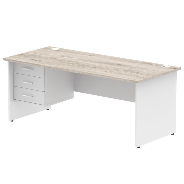 Pulse 1800mm Panel End Straigh Desk With Single Fixed Pedestal - Image 10