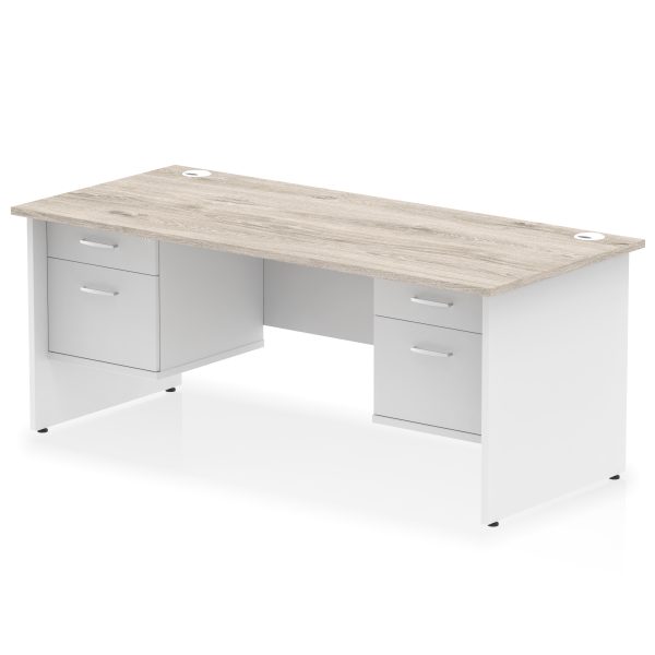 Pulse 1800mm Panel End Straight Desk With Two Fixed Pedestal - Image 11