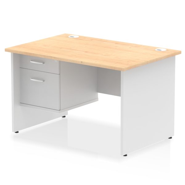 Pulse 1200mm Panel End Straight Desk With Single Fixed Pedestal - Image 31
