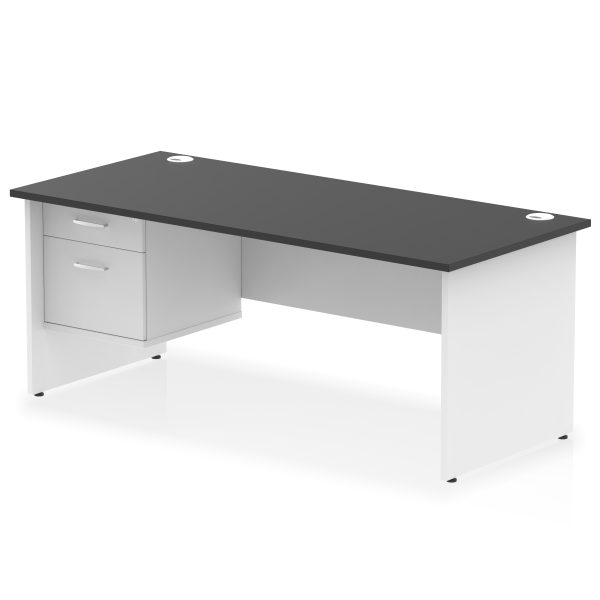 Pulse 1800mm Panel End Straigh Desk With Single Fixed Pedestal - Image 33