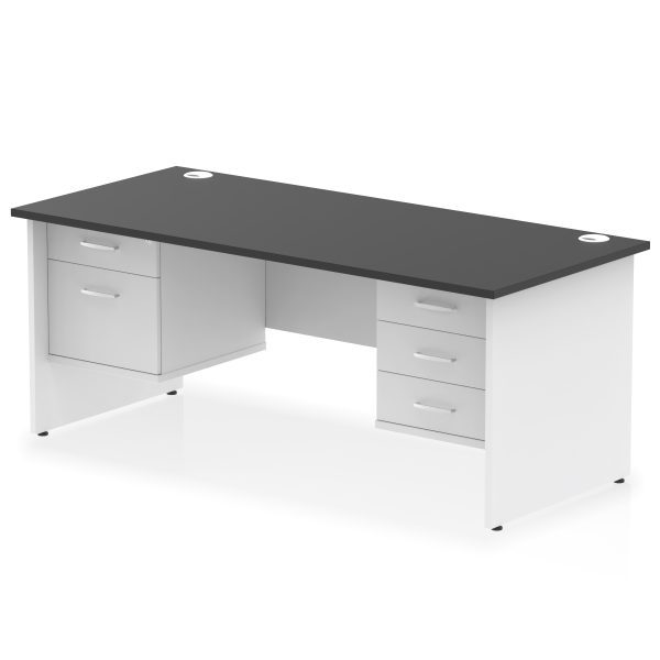 Pulse 1800mm Panel End Straight Desk With Two Fixed Pedestal - Image 41